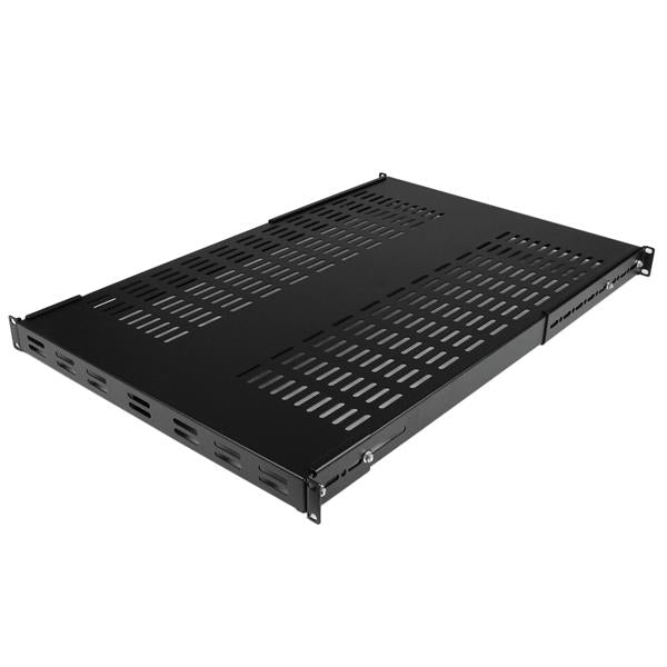 Startech.Com 1U Adjustable Mounting Depth Vented Rack Mount Shelf - Heavy Duty Fixed Rack Shelf - 250Lbs / 113Kg