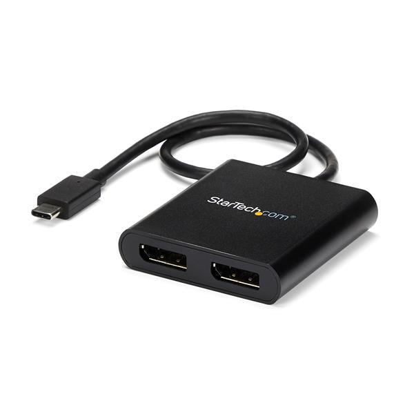 Startech.Com 2-Port Multi Monitor Adapter - Usb-C To 2X Displayport 1.2 Video Splitter - Usb