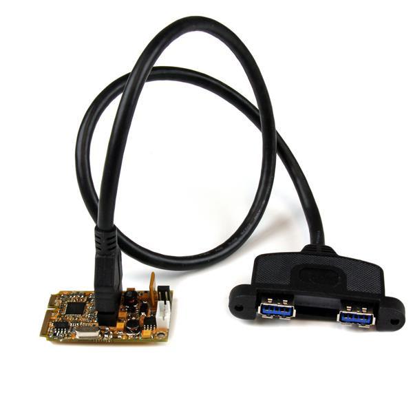 Startech.Com 2 Port Superspeed Mini Pci Express Usb 3.0 Adapter Card W/ Bracket Kit And Uasp Support
