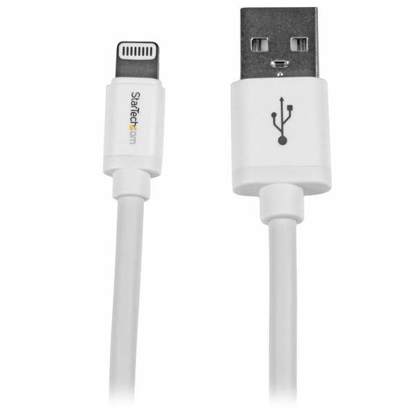 Startech.Com 2 M (6 Ft.) Usb To Lightning Cable - Long Iphone / Ipad / Ipod Charger Cable - Lightning To Usb Cable - Apple Mfi Certified - White