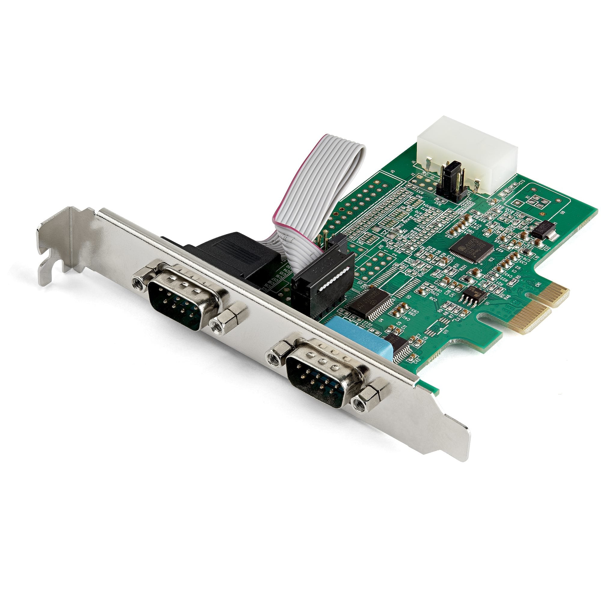 Startech.Com 2-Port Pci Express Rs232 Serial Adapter Card - Pcie Rs232 Serial Host Controller Card - Pcie To Dual Serial Db9 Card - 16950 Uart - Expansion Card - Windows & Linux