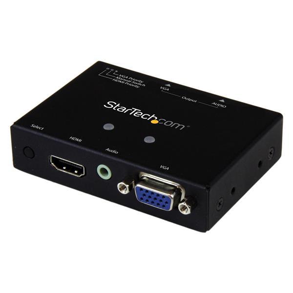 Startech.Com 2X1 Vga + Hdmi To Vga Converter Switch W/ Priority Switching  1080P