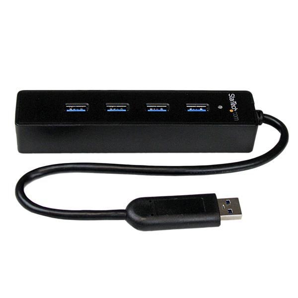Startech.Com 4 Port Portable Superspeed Usb 3.0 Hub With Built-In Cable
