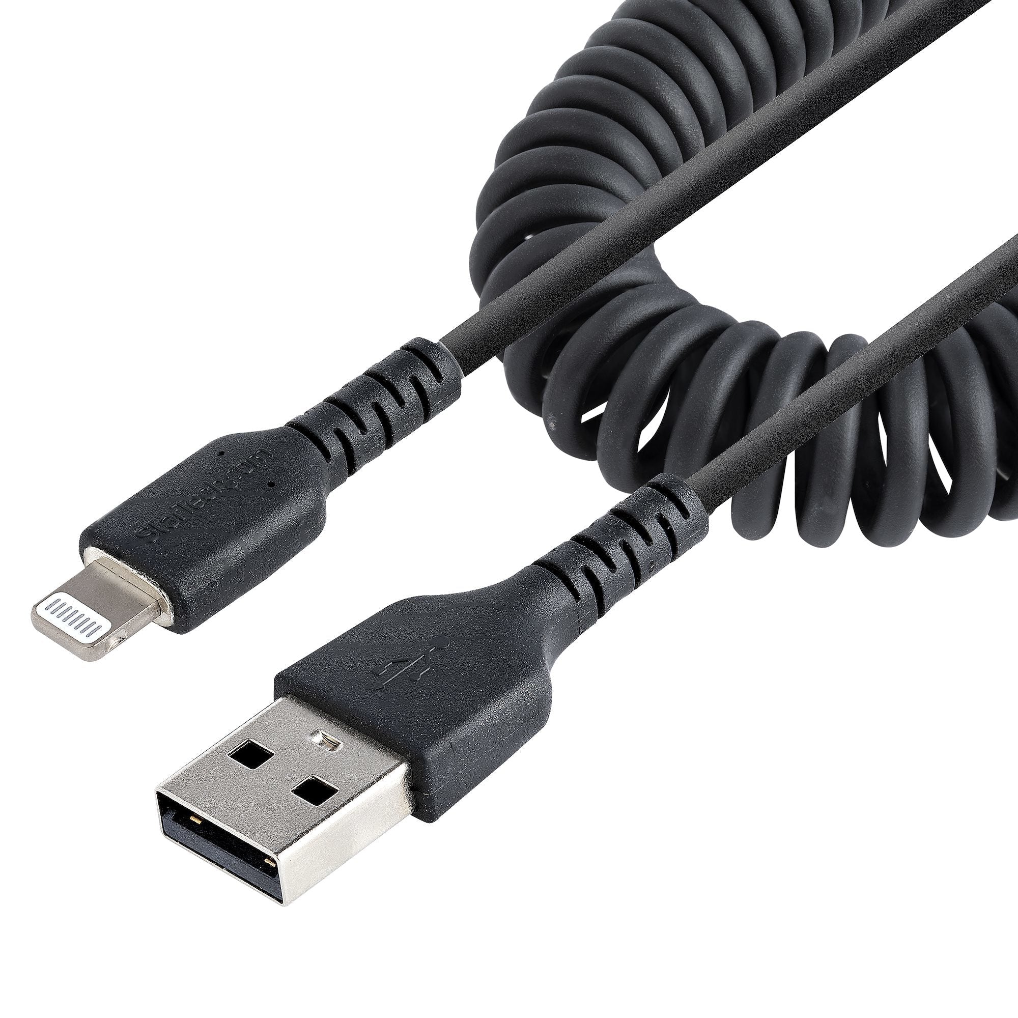 Startech.Com 50Cm (20In) Usb To Lightning Cable, Mfi Certified, Coiled Iphone Charger Cable,