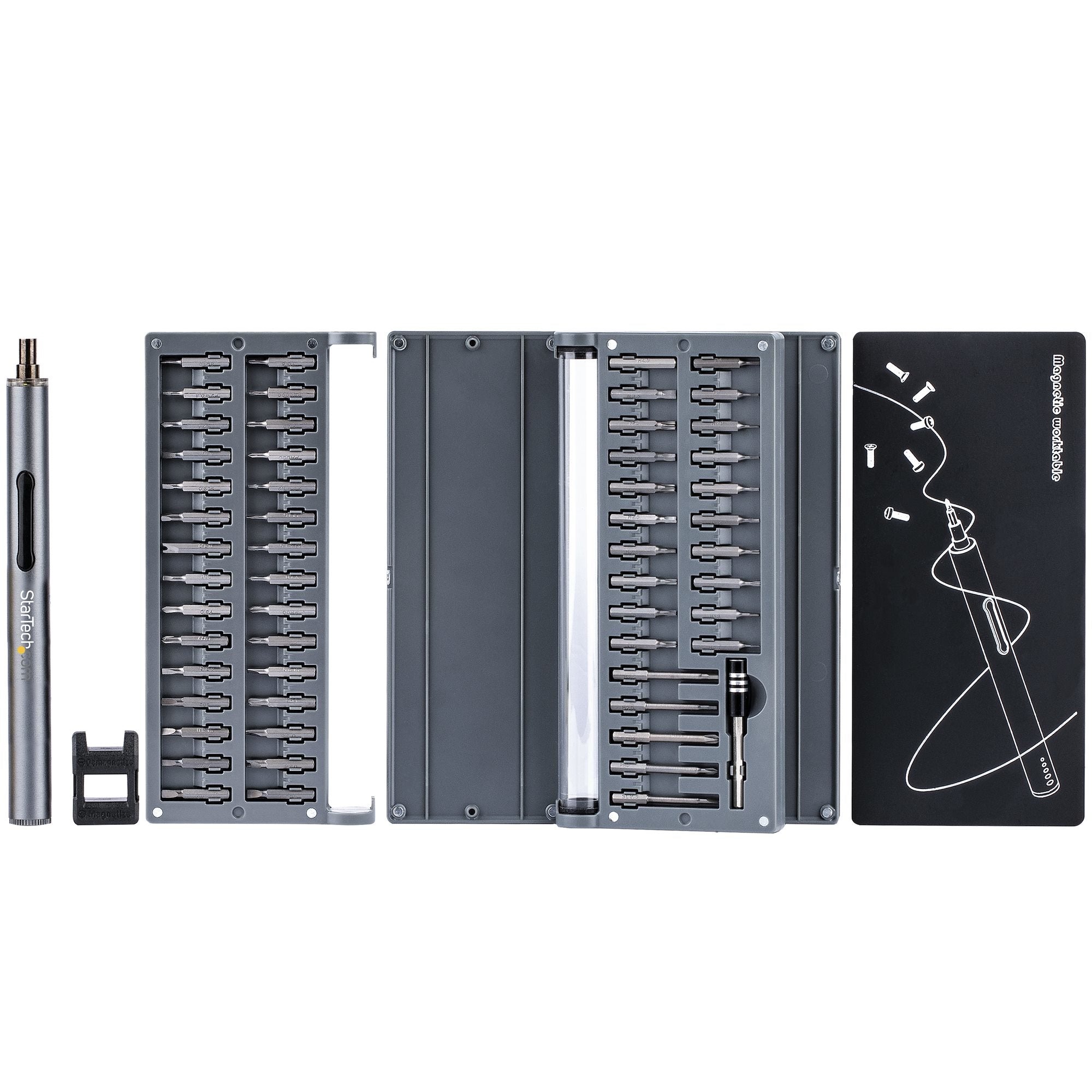 Startech.Com 55-Bit Electric Precision Screwdriver Set - Portable Cordless Battery Powered Bit