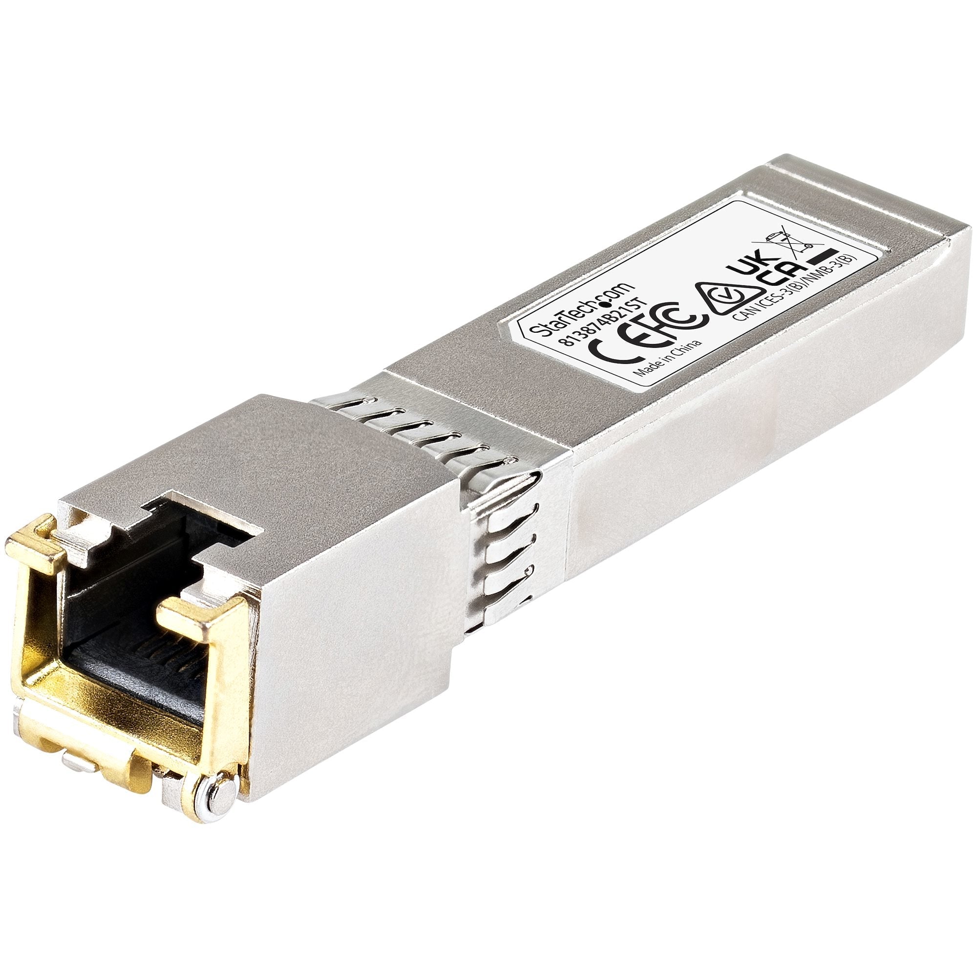 Startech.Com Hpe 813874-B21 Compatible Sfp+ Module - 10Gbase-T - Sfp To Rj45 Cat6/Cat5E - 10Ge