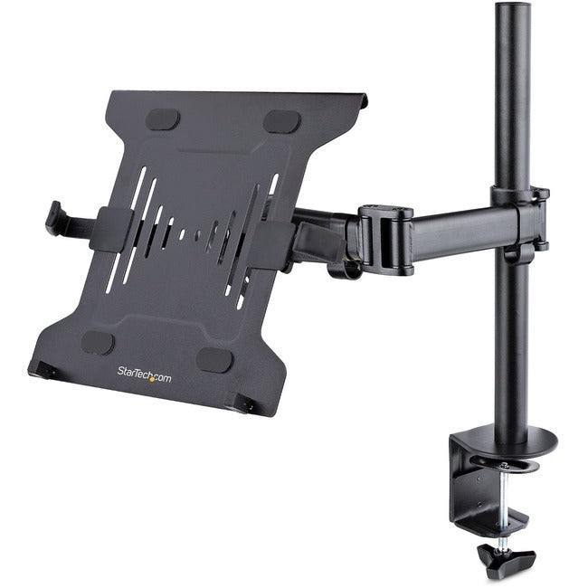 Startech.Com Laptop Desk Mount, Monitor And Laptop Arm Mount, Displays Up To 34In (8Kg / 17.6Lb), Vesa Laptop Tray Arm, Clamp / Grommet