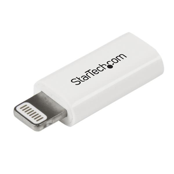 Startech.Com Micro Usb To Lightning Adapter - Compact Micro Usb To Lightning Connector For Iphone / Ipad / Ipod - Apple Mfi Certified - White