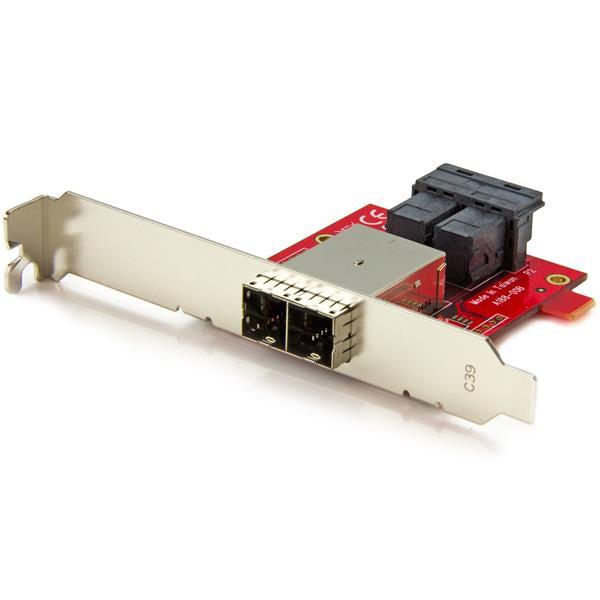 Startech.Com Mini-Sas Adapter - Dual Sff-8643 To Sff-8644 - With Full And Low-Profile Brackets - 12Gbps