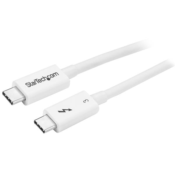 Startech.Com Thunderbolt 3 Cable - 40Gbps - 0.5M - White - Thunderbolt, Usb, And Displayport Compatible