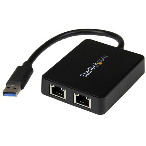 Startech.Com Usb 3.0 To Dual Port Gigabit Ethernet Adapter Nic W/ Usb Port