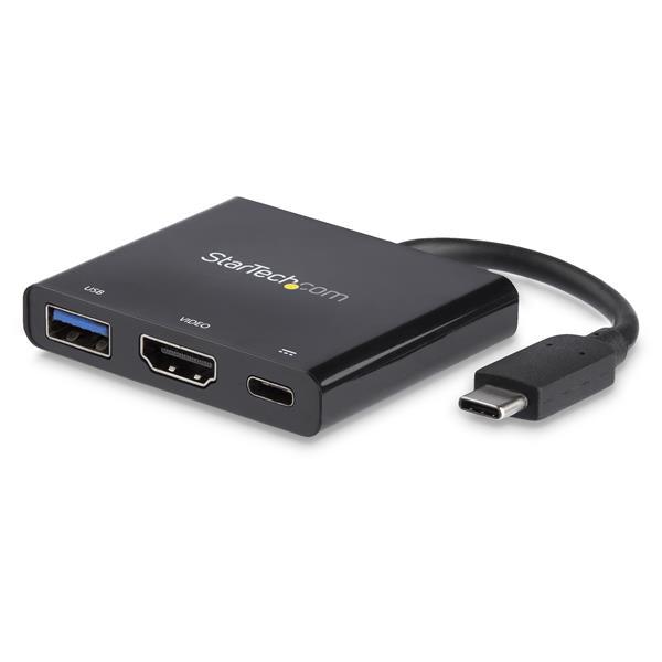 Startech.Com Usb-C Multiport Adapter With Hdmi - Usb 3.0 Port - 60W Pd - Black