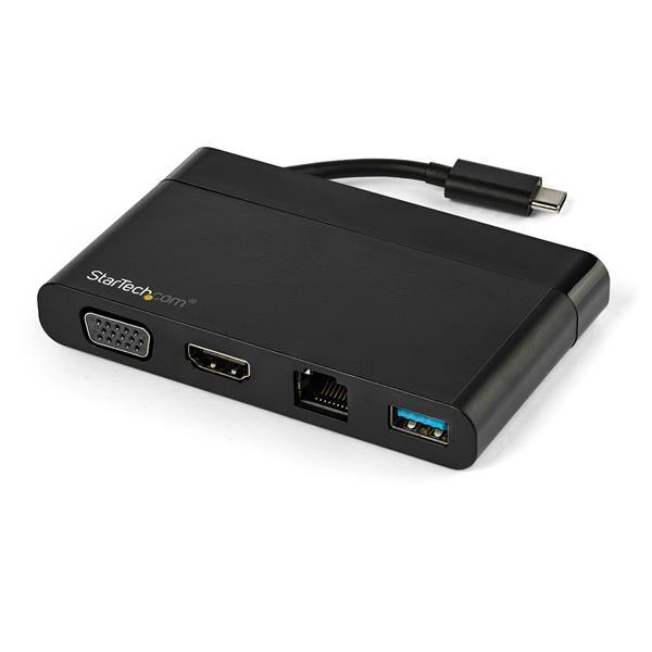 Startech.Com Usb C Multiport Adapter With Hdmi, Vga, Gigabit Ethernet & Usb 3.0 - Usb C To 4K Hdmi