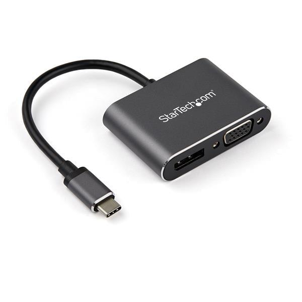 Startech.Com Usb C Multiport Video Adapter - Usb-C To 4K 60Hz Displayport 1.2 Or 1080P Vga Monitor