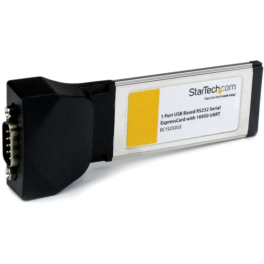 Startech.Com 1 Port Expresscard To Rs232 Db9 Serial Adapter Card W/ 16950 - Usb Based