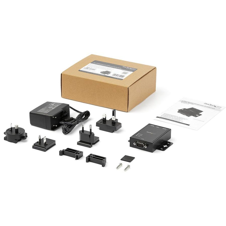 Startech.Com 1-Port Serial-To-Ip Ethernet Device Server - Rs232 - Din Rail And Surface Mountable - Aluminum