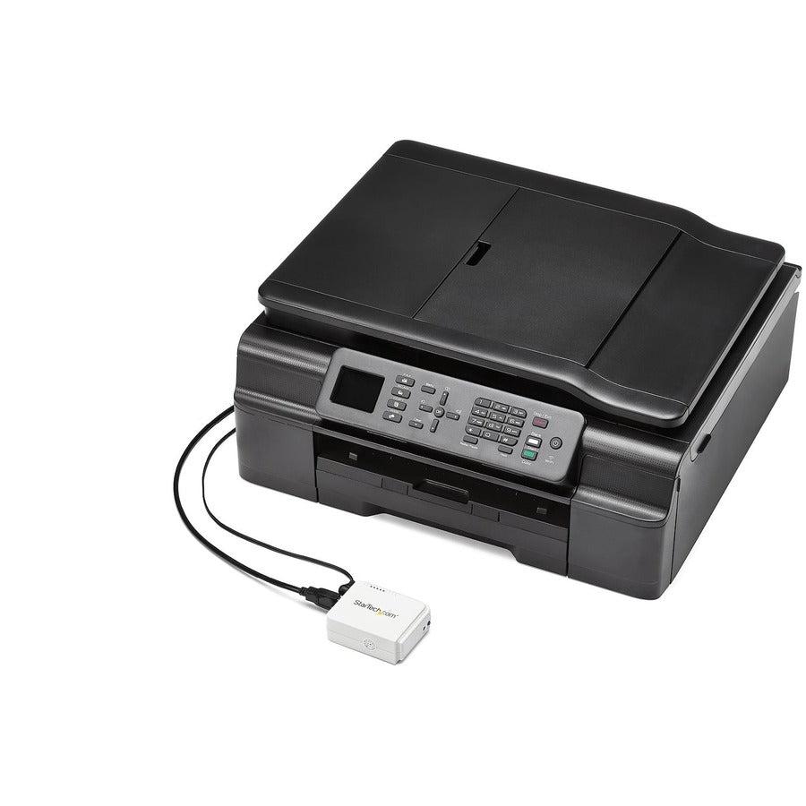 Startech.Com 1 Port Usb Wireless N Network Print Server With 10/100 Mbps Ethernet Port - 802.11 B/G/N