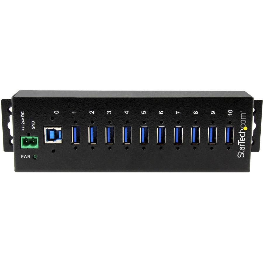 Startech.Com 10-Port Usb 3.0 Hub - Metal Industrial Usb-A Hub With Esd & Surge Protection - Din