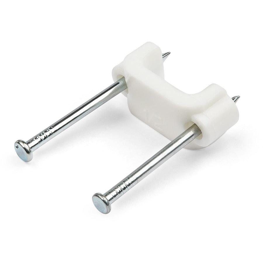 Startech.Com 100 Pack Cable Clips With Nails - Two Steel Nails - Reusable Nail-In Clamps -