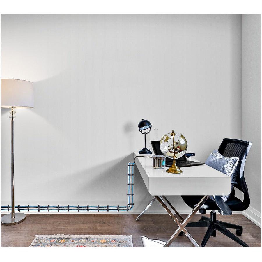 Startech.Com 100 Pack Cable Management Clips - Self Adhesive 6 Slot Cable Comb - Resusable Desktop Usb/Computer/Ethernet/Av Cord Organizer - Sticky Cable Holders - Nylon Cable Clamp Ul Rated