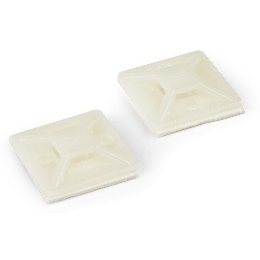 Startech.Com 100 Pack Cable Tie Mounts With Adhesive Tape For 0.18 In. (4.6 Mm) Wide Ties -