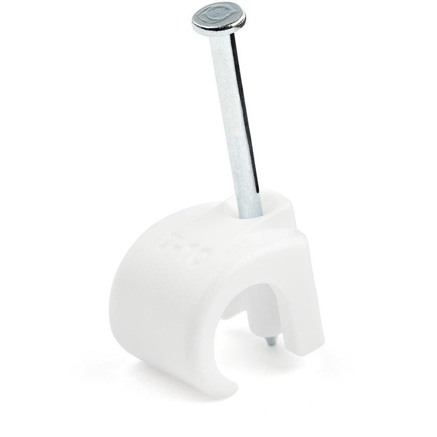 Startech.Com 100 Pack Large Cable Clips With Nail - Reusable - Nail-In Clamps - Wire Holding Clips -