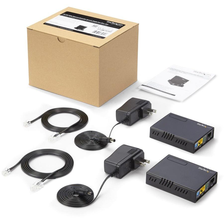 Startech.Com 10/100 Vdsl2 Ethernet Extender Kit Over Single Pair Wire  1Km