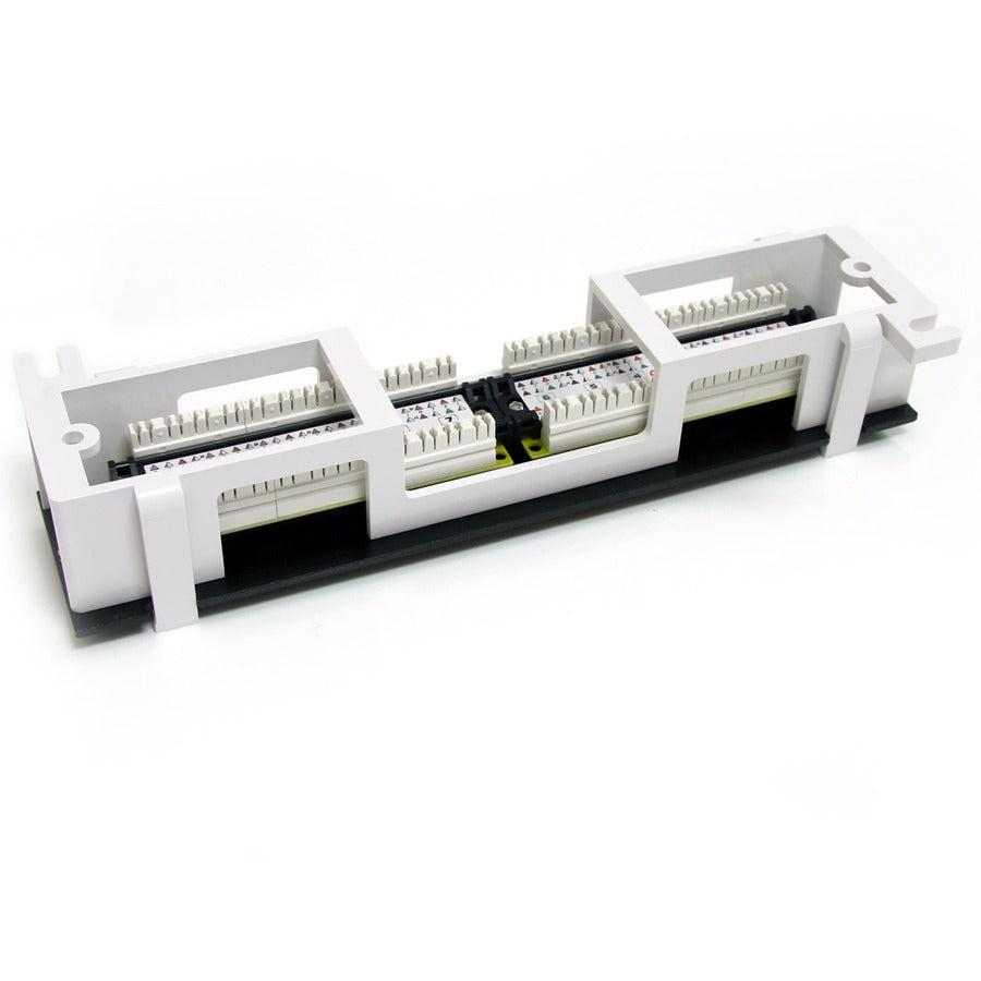 Startech.Com 12 Port 1U Wall Mount Cat 6 110 Patch Panel - 45 Degree