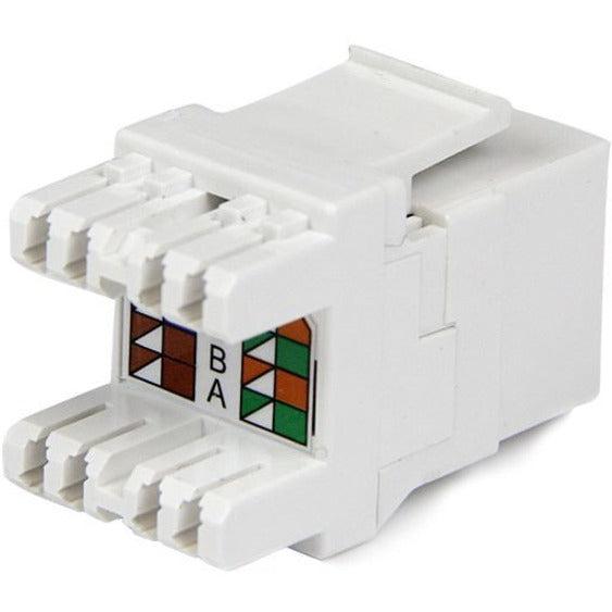 Startech.Com 180° Cat 6 Keystone Jack - Rj45 Ethernet Cat6 Wall Jack White - 110 Type
