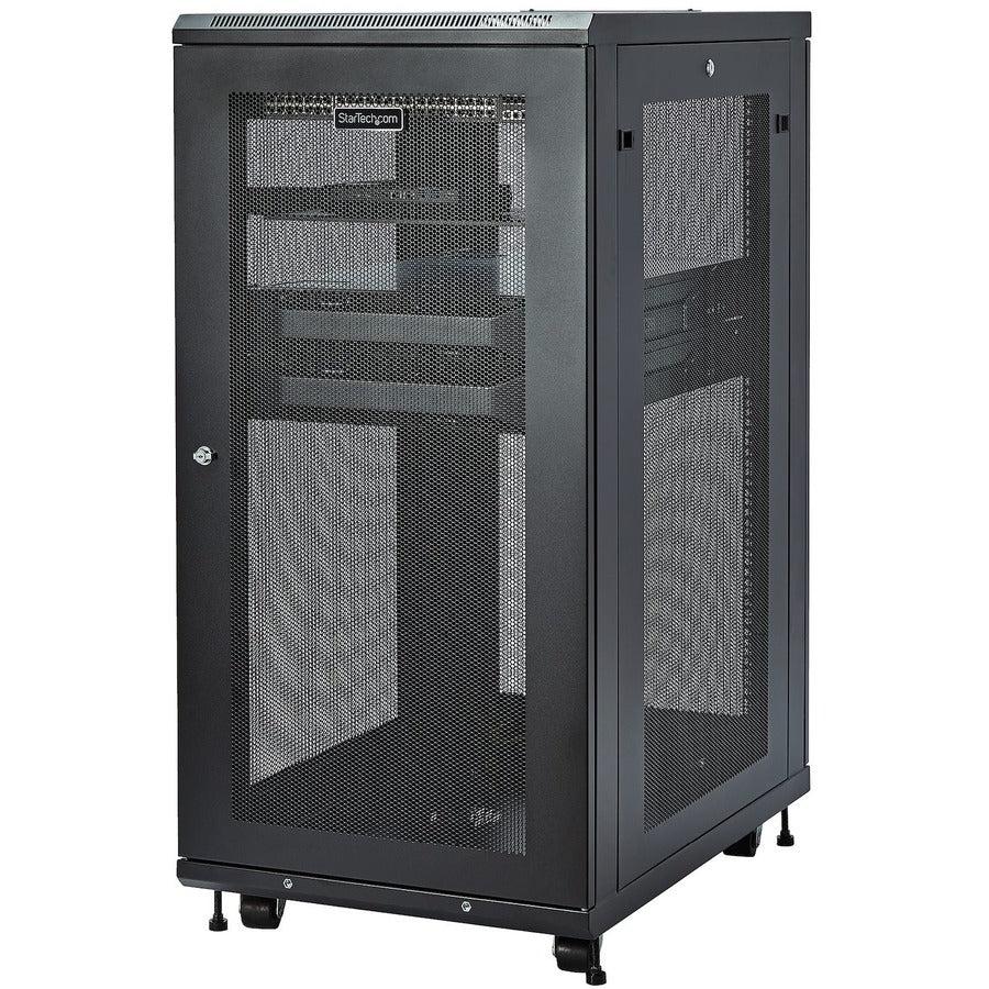 Startech.Com 19In 24U Server Rack Cabinet - 4-Post Adjustable Depth (2" To 30") Network Equipment