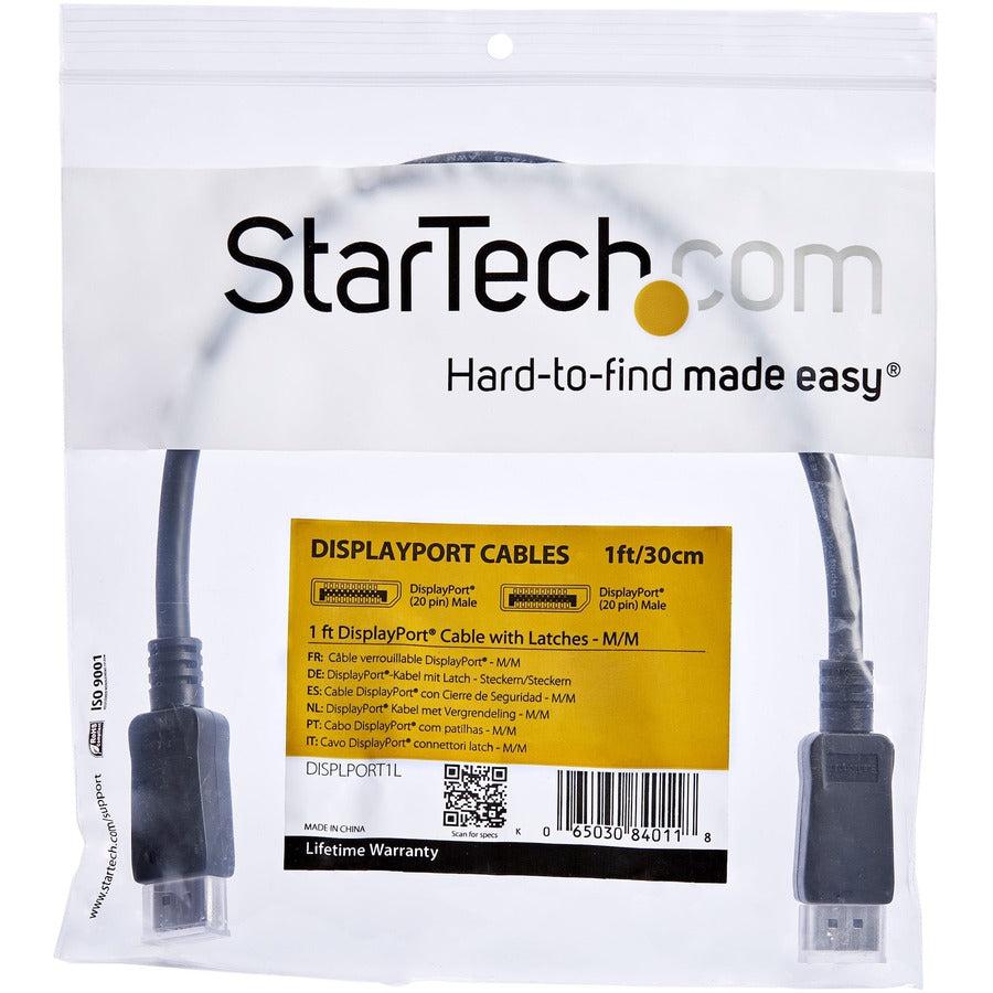 Startech.Com 1Ft (30Cm) Displayport 1.2 Cable - 4K X 2K Ultra Hd Vesa Certified Displayport Cable