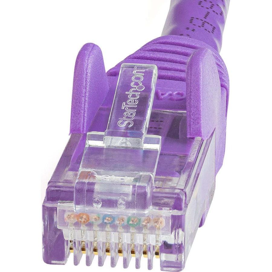 Startech.Com 1Ft Cat6 Ethernet Cable - Purple Cat 6 Gigabit Ethernet Wire -650Mhz 100W Poe Rj45 Utp Network/Patch Cord Snagless W/Strain Relief Fluke Tested/Wiring Is Ul Certified/Tia