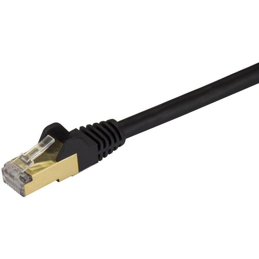 Startech.Com 1Ft Cat6A Ethernet Cable - 10 Gigabit Shielded Snagless Rj45 100W Poe Patch Cord - C6Aspat1Bk