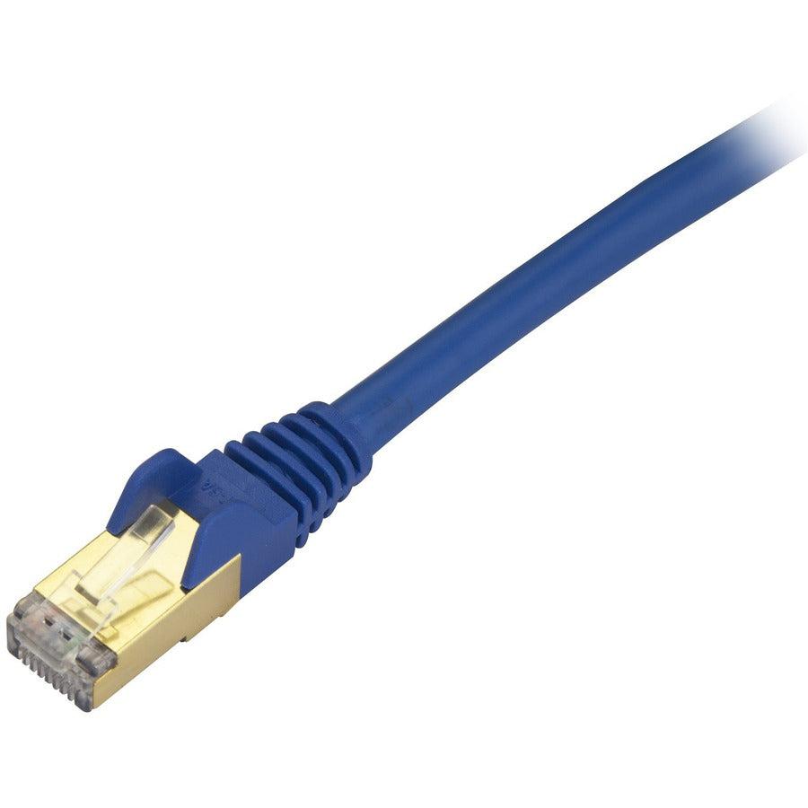 Startech.Com 1Ft Cat6A Ethernet Cable - 10 Gigabit Shielded Snagless Rj45 100W Poe Patch Cord - C6Aspat1Bl