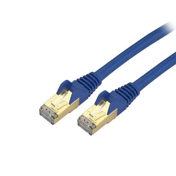 Startech.Com 1Ft Cat6A Ethernet Cable - 10 Gigabit Shielded Snagless Rj45 100W Poe Patch Cord - C6Aspat1Bl