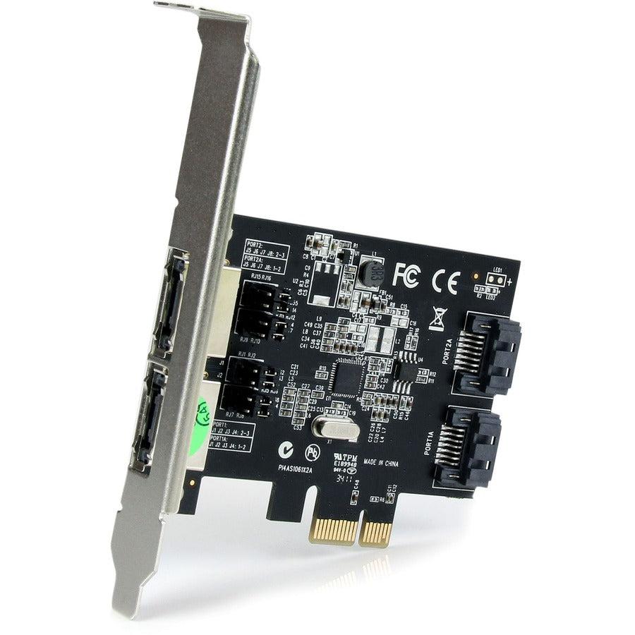 Startech.Com 2 Port Pci Express Sata 6 Gbps Esata Controller Card - Dual Port Pcie Sata Iii Card - 2 Int/2 Ext