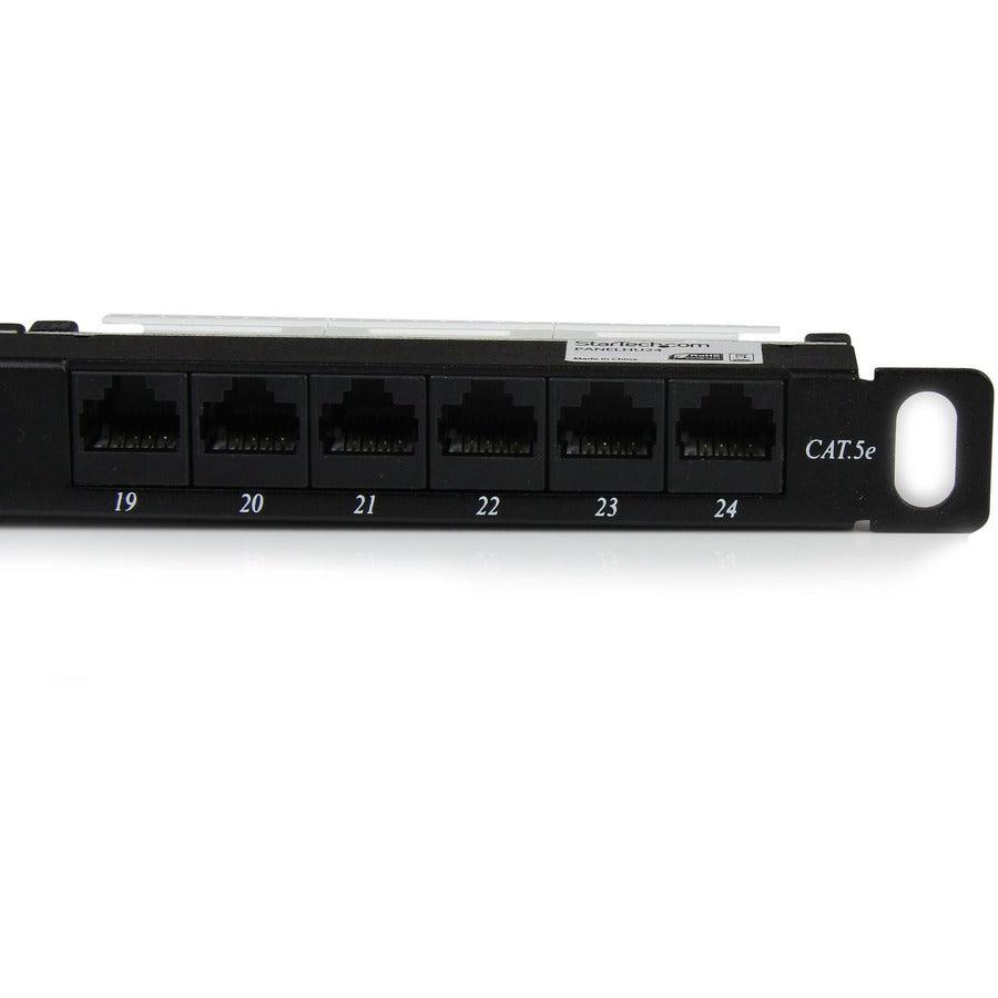 Startech.Com 24 Port 0.5U Cat5E Patch Panel - Rj45 Ethernet Rackmount Cat 5E 110 Patch Panel