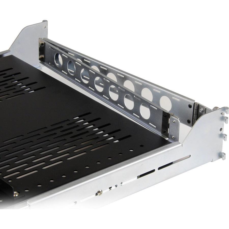 Startech.Com 2U Vented Sliding Rack Shelf W/ Cable Management Arm & Adjustable Mounting Depth - 125Lbs / 56.7Kg
