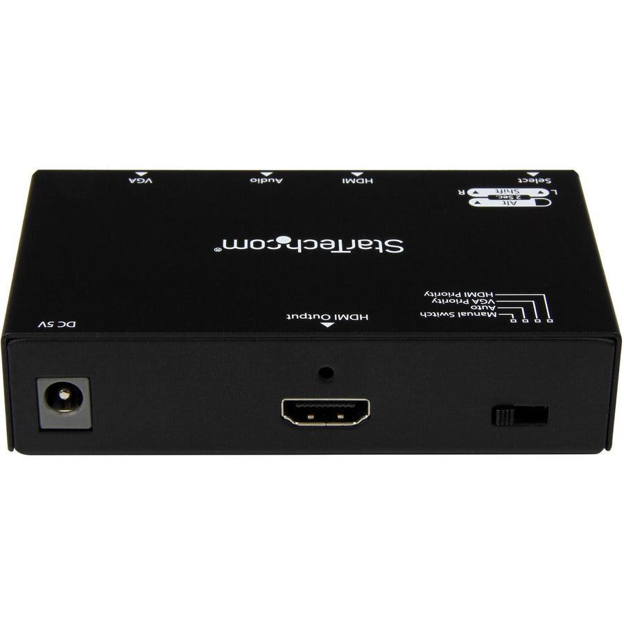 Startech.Com 2X1 Hdmi + Vga To Hdmi Converter Switch W/ Automatic And Priority Switching  1080P
