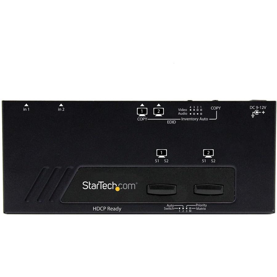 Startech.Com 2X2 Hdmi Matrix Switch W/ Automatic And Priority Switching  1080P