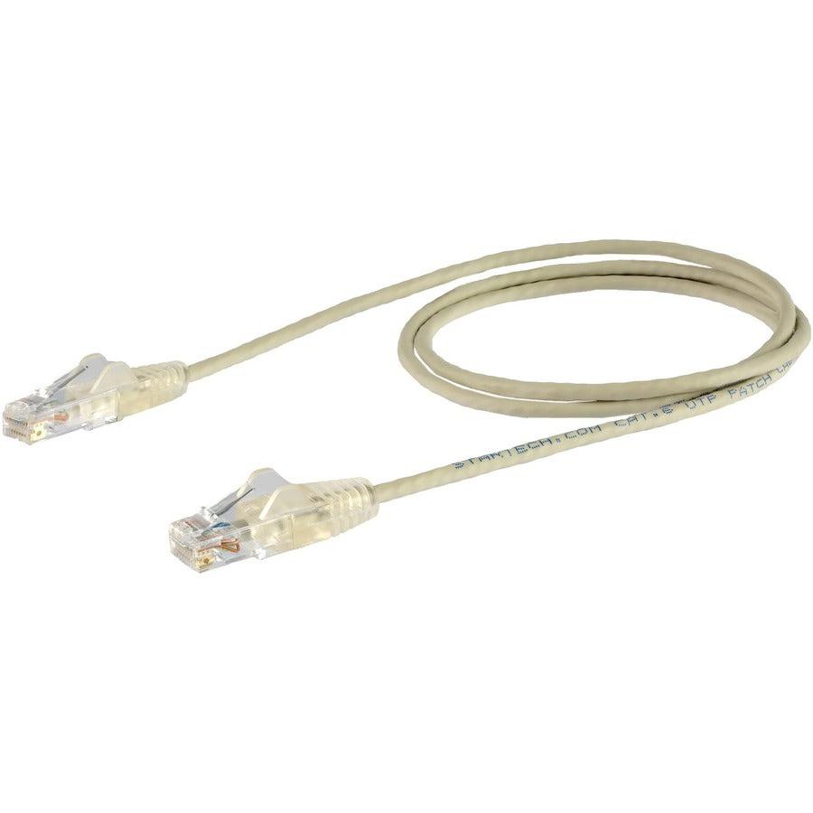 Startech.Com 3 Ft. Cat6 Ethernet Cable - Slim - Snagless Rj45 Connectors - Gray