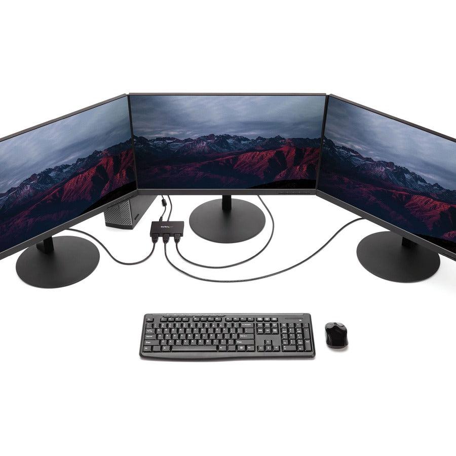 Startech.Com 3-Port Multi Monitor Adapter - Displayport 1.2 To 3X Hdmi Mst Hub - Triple 1080P Hdmi
