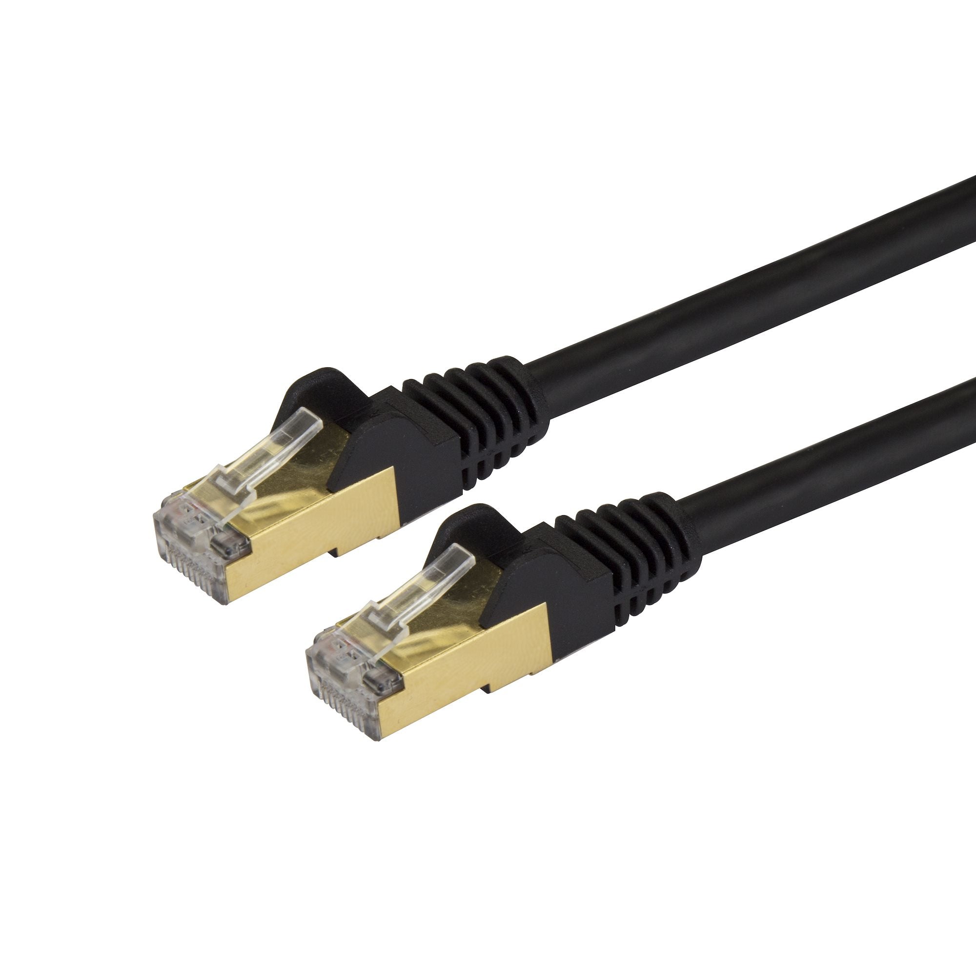 Startech.Com 35Ft Cat6A Ethernet Cable - 10 Gigabit Shielded Snagless Rj45 100W Poe Patch Cord - C6Aspat35Bk