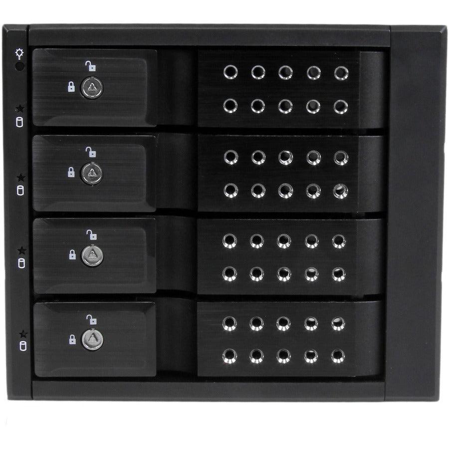 Startech.Com 4 Bay Aluminum Trayless Hot Swap Mobile Rack Backplane For 3.5In Sas Ii/Sata Iii - 6 Gbps Hdd
