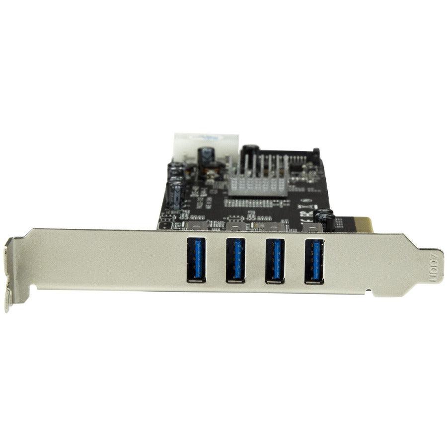 Startech.Com 4 Port Pci Express (Pcie) Superspeed Usb 3.0 Card Adapter W/ 2 Dedicated 5Gbps Channels - Uasp - Sata / Lp4 Power