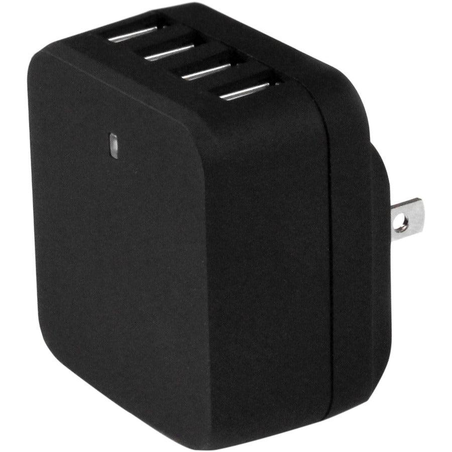 Startech.Com 4-Port Usb Wall Charger - International Travel - 34W/6.8A - Black