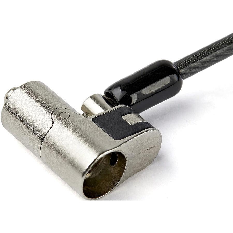 Startech.Com 6' (2M) 3-In-1 Universal Laptop Cable Lock - Keyed Laptop/Desktop Security Cable Lock