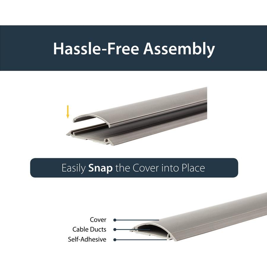 Startech.Com 6 Ft 2In Wide Grey Floor Cable Duct With Guard