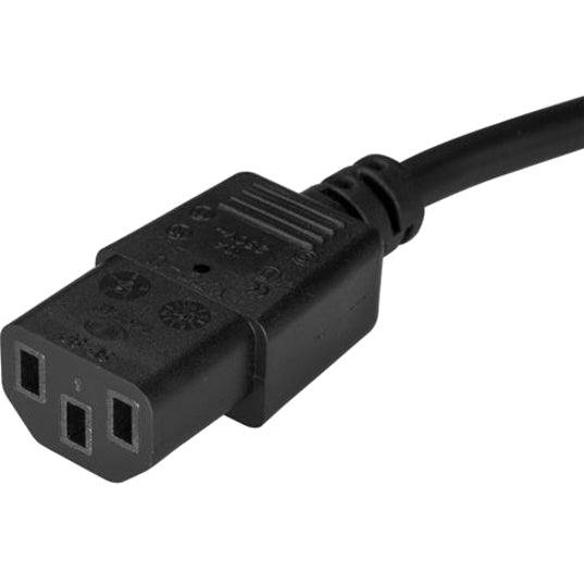 Startech.Com 6Ft (2M) Computer Power Cord, Flat Nema 5-15P To C13, 10A 125V, 18Awg, Black