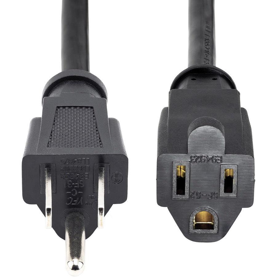 Startech.Com 6Ft (2M) Power Extension Cord, Nema 5-15R To Nema 5-15P Black Extension Cord, 13A 125V,